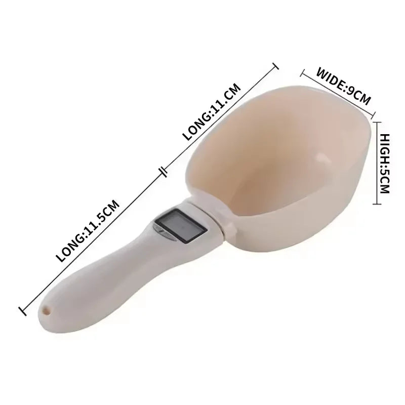 Kitchen Digital Food Measuring Spoon Scale Pet Food Measuring Spoon Scale Suitable for Cat and Dog Food Measuring Flour Spoon 