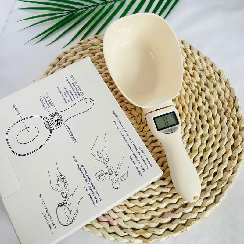 Kitchen Digital Food Measuring Spoon Scale Pet Food Measuring Spoon Scale Suitable for Cat and Dog Food Measuring Flour Spoon ﻿