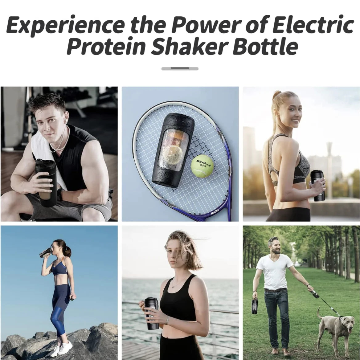 2025 New Self-Stirring Shaker Cup USB Charging Shaker Cup for Protein Shake Meal Replacement Shake Portable Sport Mixing Cup